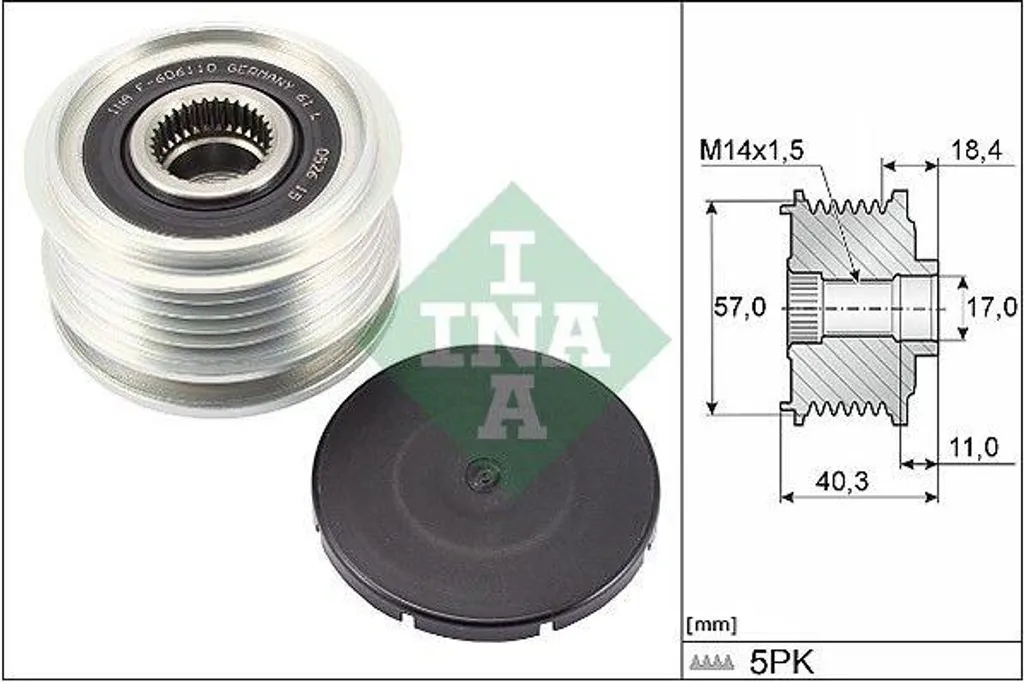 Puleggia Alternatore INA 535 0295 10 | Ricambio Originale Hyundai Kia