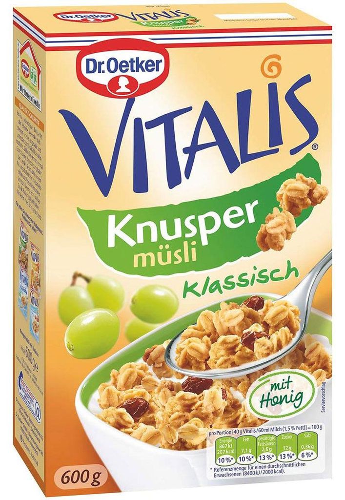 Dr. Oetker Vitalis křupavé müsli s vyzrálými sultánkami Obrázek produktu 