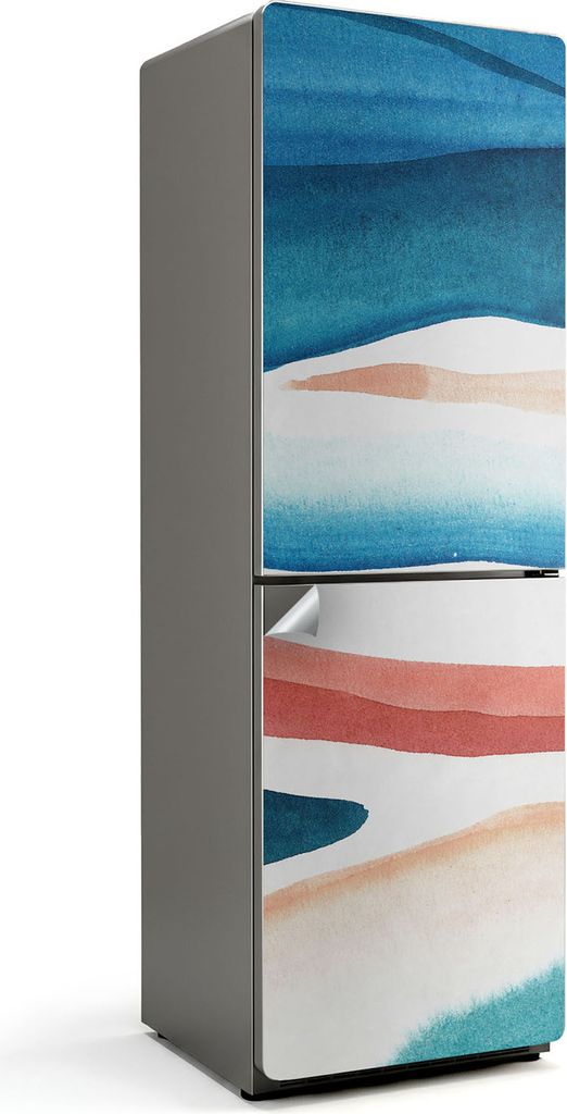 Natürliche Pflanzen am Wasser – Kühlschrank Aufkleber – Klebefolie Kühlschrank – Kühlschrank Dekor – Kühlschrankfolie selbstklebend ...