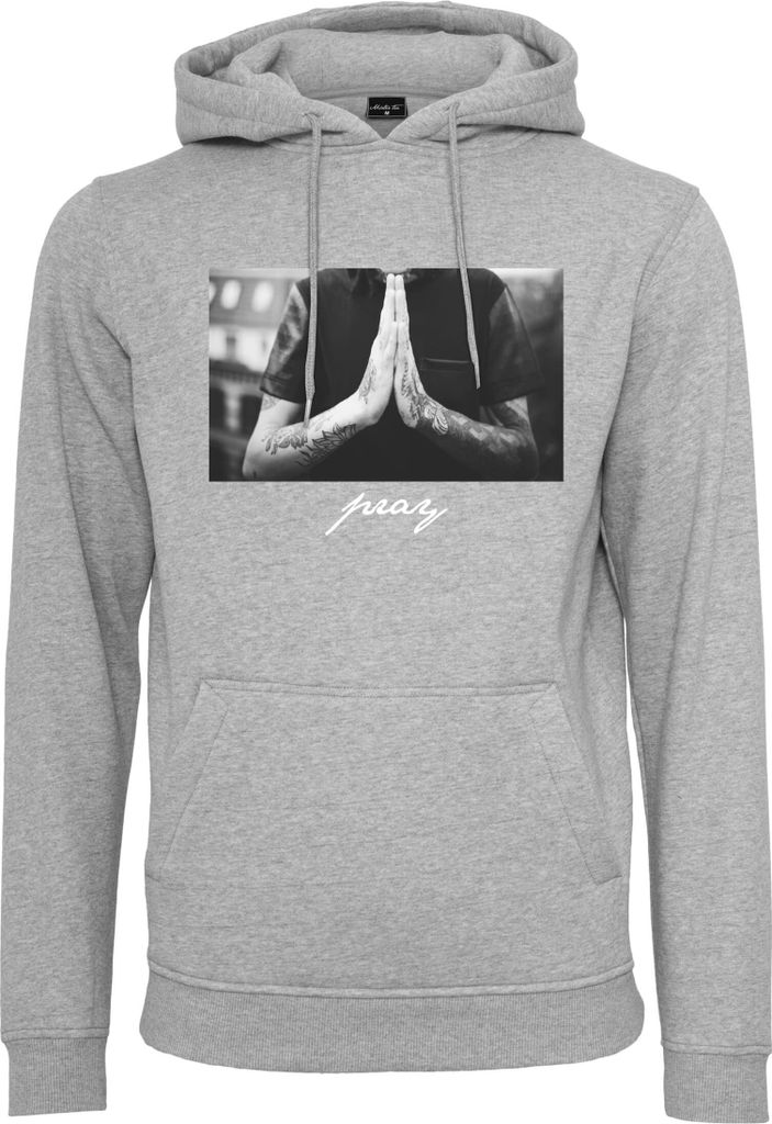 Mister Tee Hoody - PRAY grau - S
