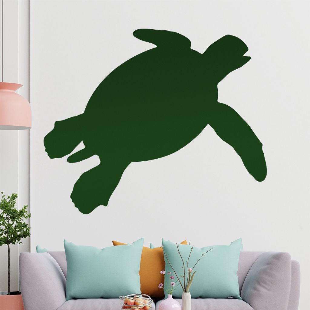 KIWISTAR Schildkröte - Meeresschildkröte Ozean Wandtattoo in 6 Größen - Wandaufkleber Wall Sticker - Dekoration, Küche, Wohnzimmer, Schlafzimm...