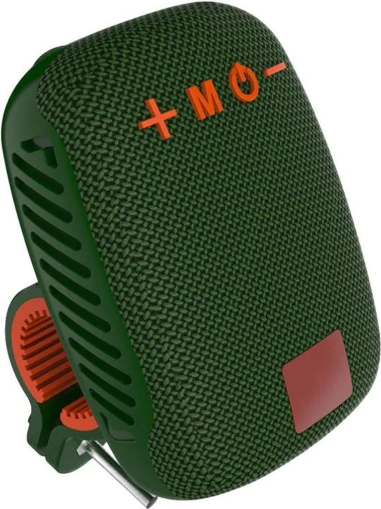 Haut-parleur de vélo étanche IPX5 Vert Foncé, Recharge USB et Radio FM