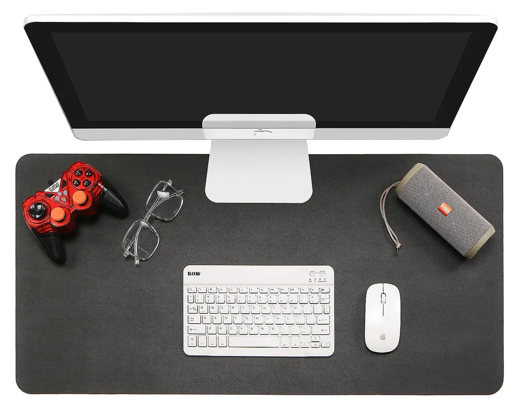 Tapis de souris gaming XXL 80x30 cm noir avec surface hydrofuge fluide