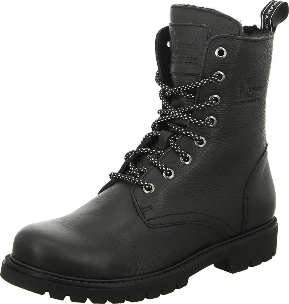A single black boot is shown against a white background.