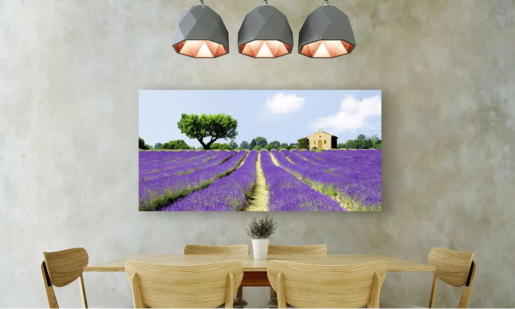 Tableau sur Toile Champs de Lavande - Idéal pour Salon et Chambre