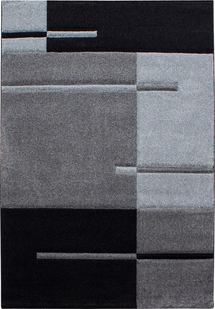 Villa Möbel Hawico Teppich-Set Grau - 4-teiliges Set für Ihr Zuhause, Grösse:1 x 160x230 cm + 2 x 80x150 cm + 1 x 80x300 cm
