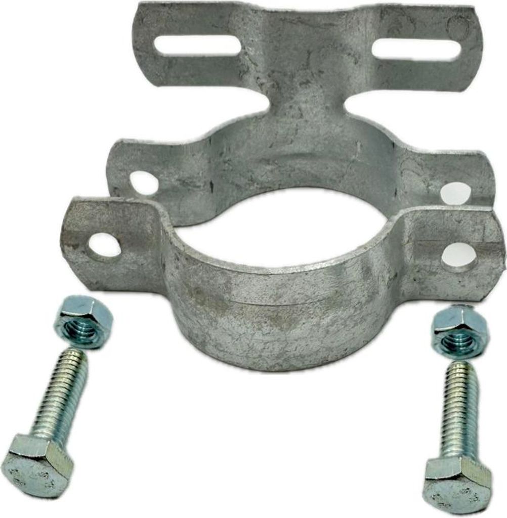 Schilderschelle, Rohrschelle Typ R107 für ø 60mm Rohrpfosten, 70mm