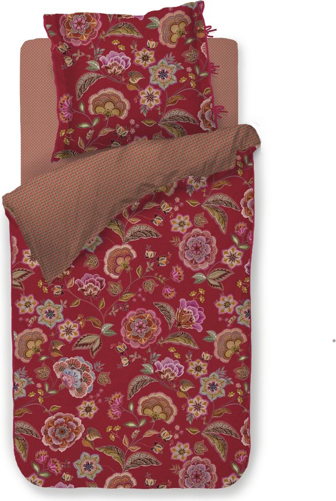 Pip Studio Twill-Bettwäsche-Garnitur Matata Farbe Rot Größe 135x200+80x80