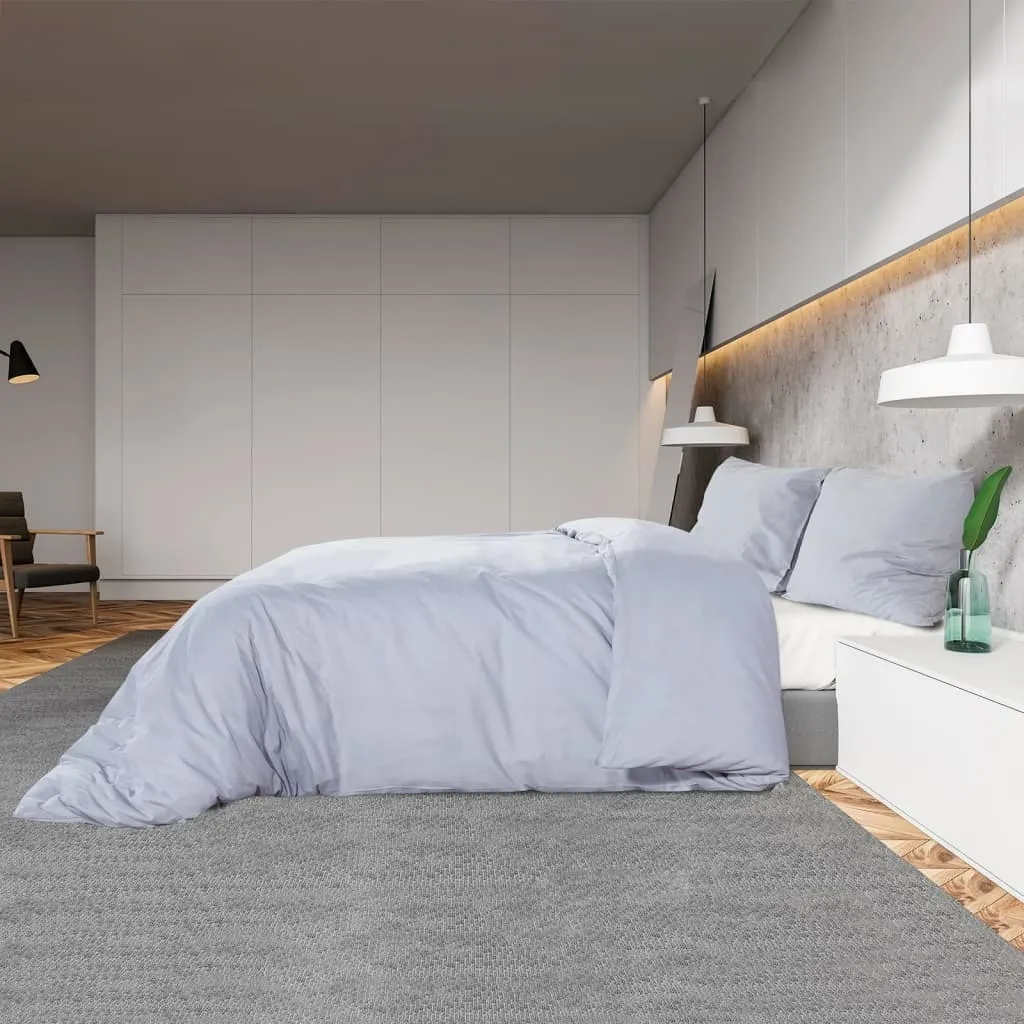 vidaXL Set Biancheria da Letto Grigio 240x220 cm 100% Cotone Morbido - 4