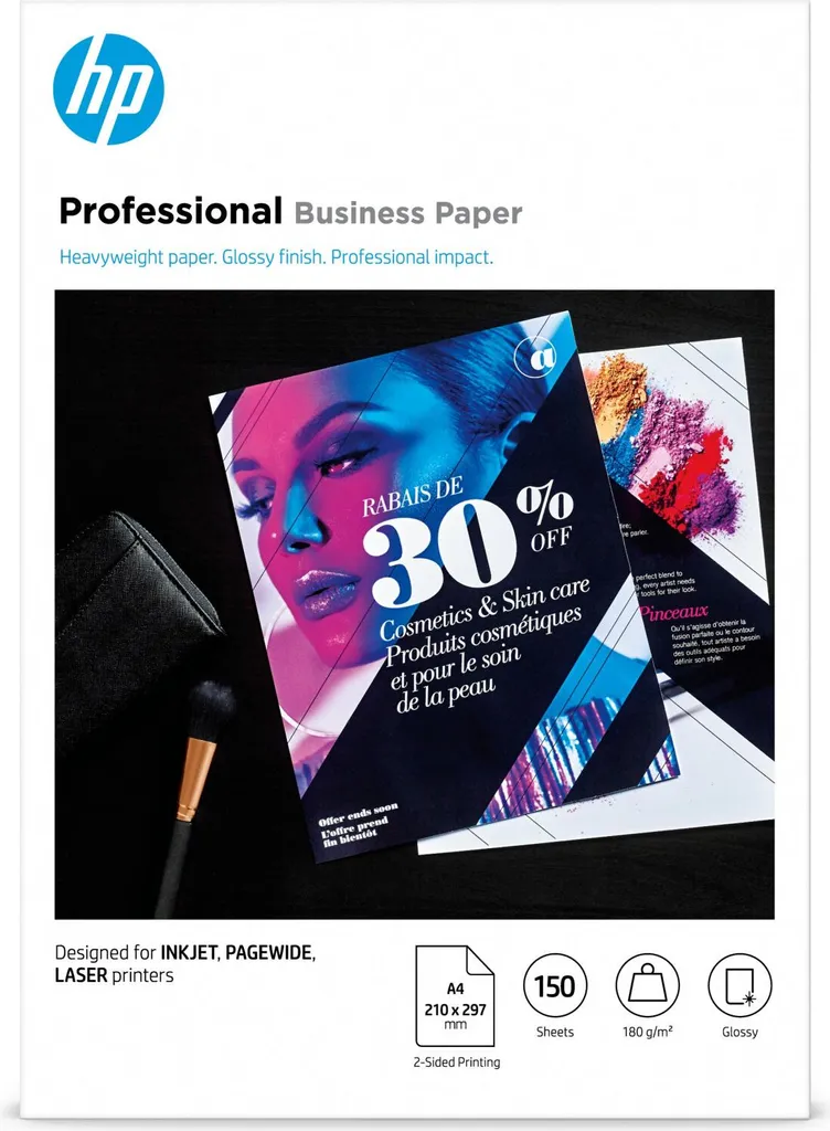 Carta HP 180g Glossy A4 per Flyer e Brochure Professionali 150 Fogli