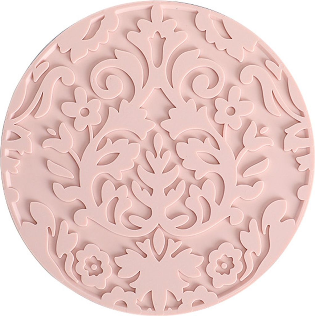 Placemat 3D skulptur leicht zu reinigen zu reinigen Anti-Scenen-Scenaling Langlebige Silikonschutz.-Rosa