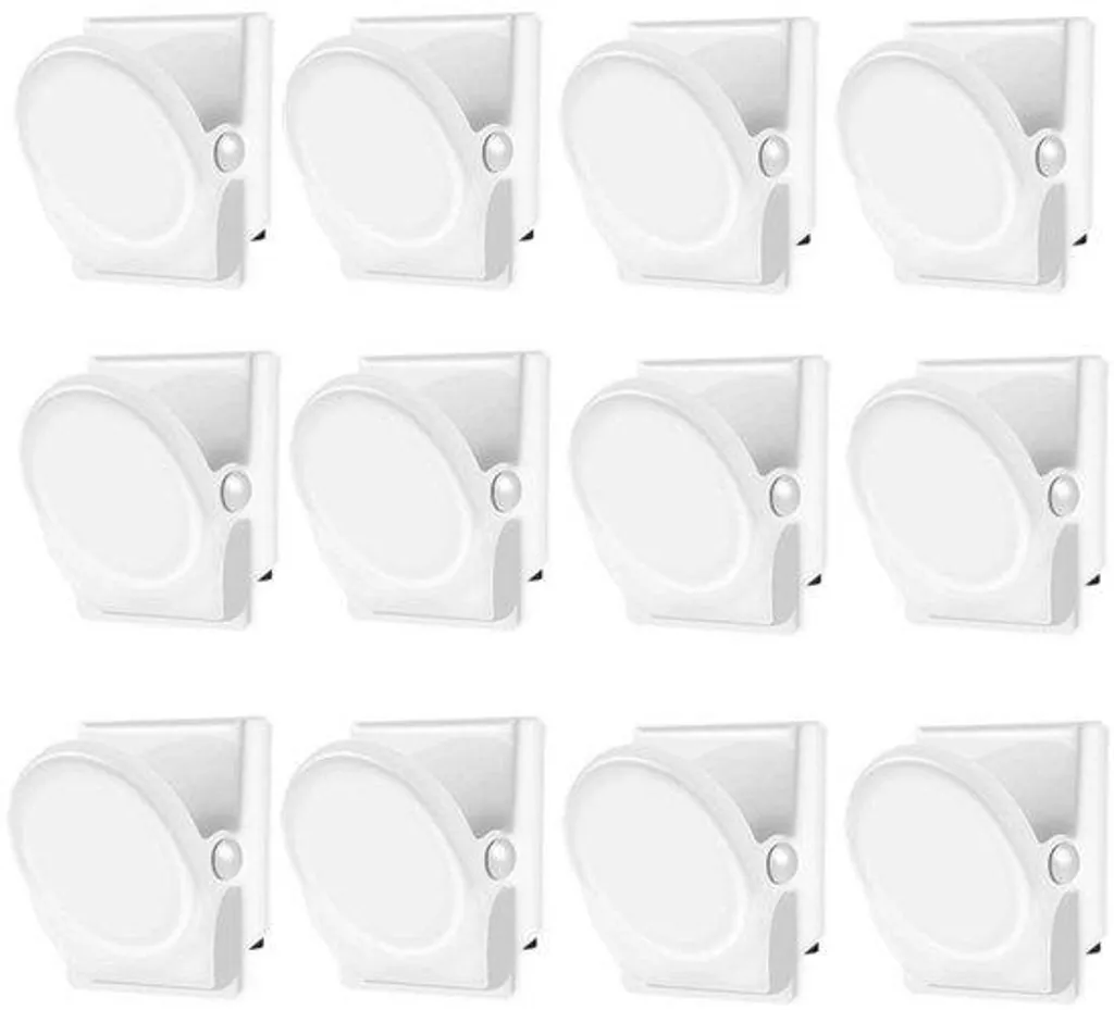 Pinces pour frigo et notes de cuisine blanches aimantées lot de 12