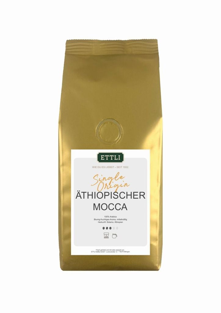 Äthiopischer Mocca 500g Ettli Kaffee Bohnen 100% Arabica