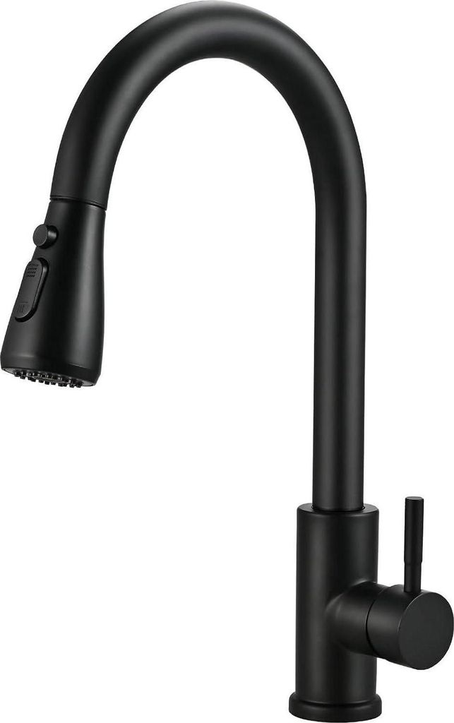 Cieex Schwarz Küchenarmatur Ausziehbar 360° Drehbar +3 Modi Produktbild 