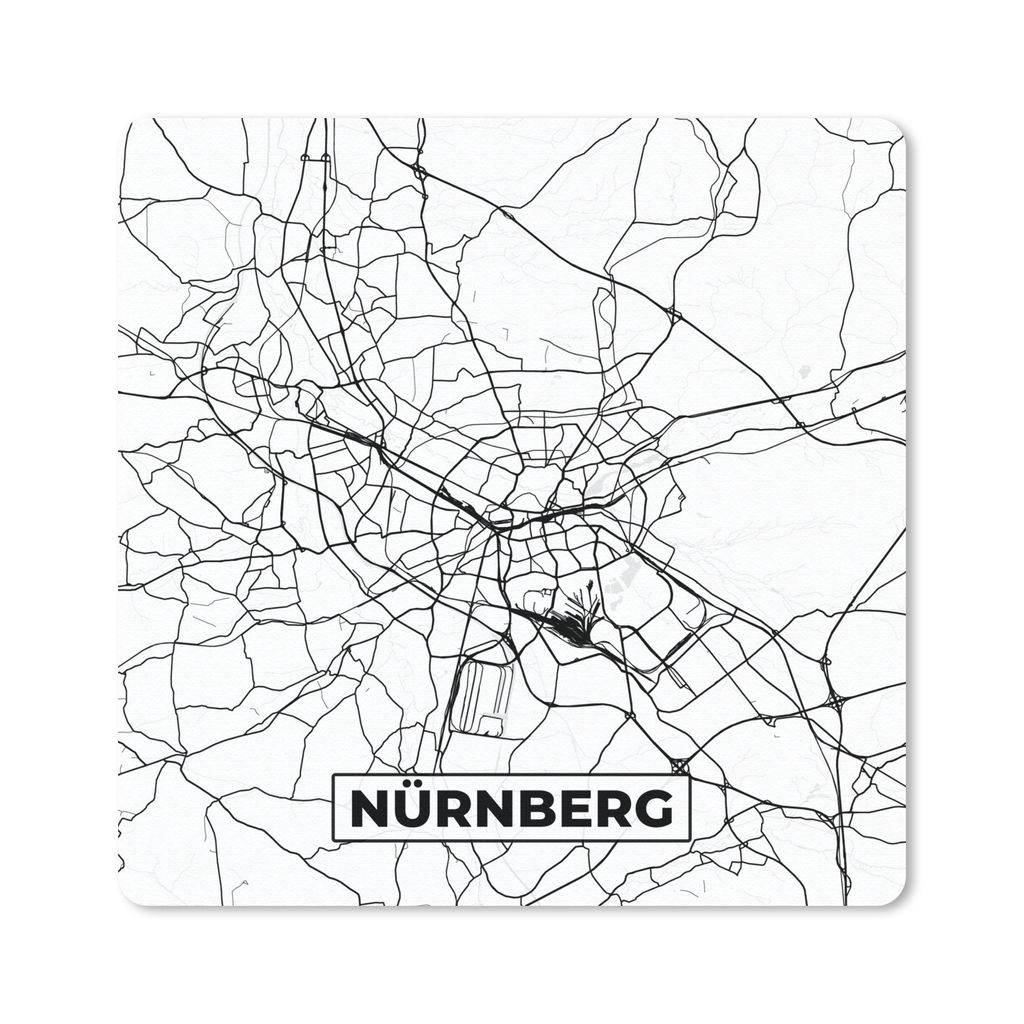 MuchoWow® Mauspad Mousepad Karte - Stadtplan - Nürnberg Produktbild 