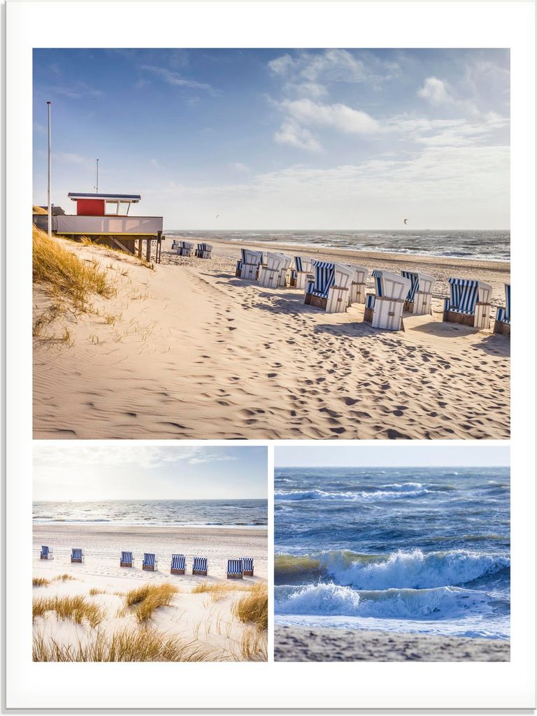 ARTland Glasbild Träume vom Meer: Strand von Kampen Sylt Produktbild 