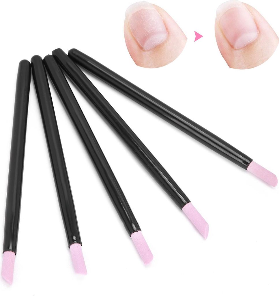 5pcs Nagel Kunst Quarz Stein Polierstift Peeling Nagelhaut Pusher Maniküre Schleifstab