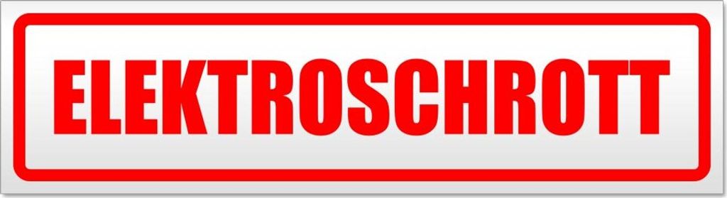 Elktroschrott Magnetschild Schild magnetisch