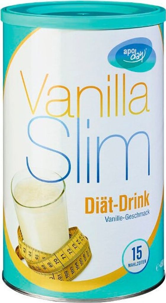Apoday Slim Pulver mit Vanillegeschmack unterstützt die Gewichtsreduktion, 450 g Pulver