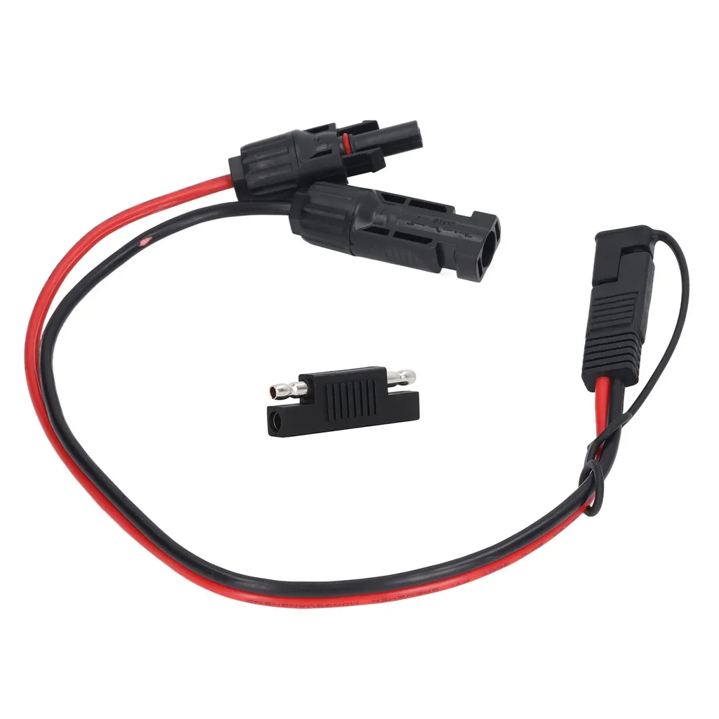 SAE Y Splitter 1 A 2, Cavo Di Prolunga 60cm 14AWG, Da Maschio A 2 Femmine, Con Tappo Antipolvere, Per Pannelli Solari, Moto E Auto, 20A 1-36V