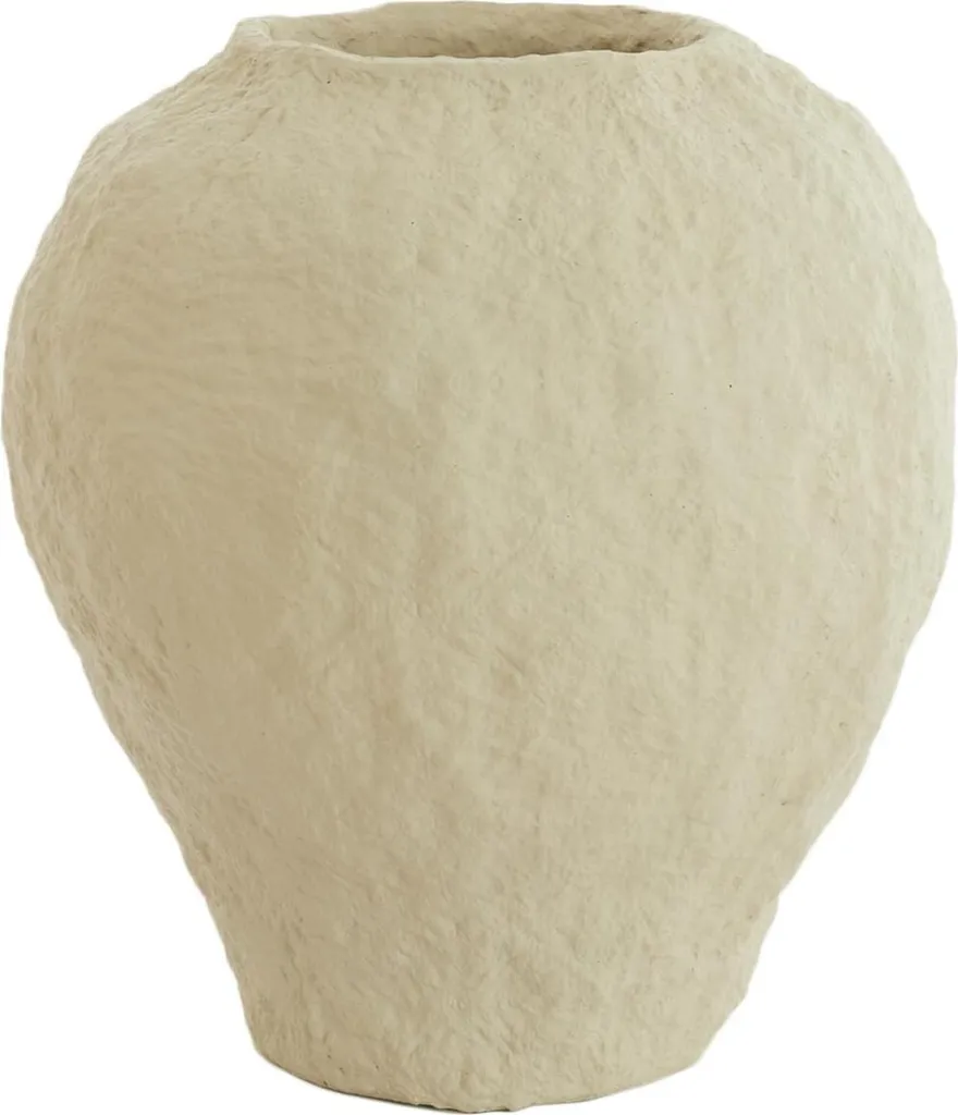Vase PANTOJA Finition Mate Beige Ø45x50 cm : Élégance et Minimalisme