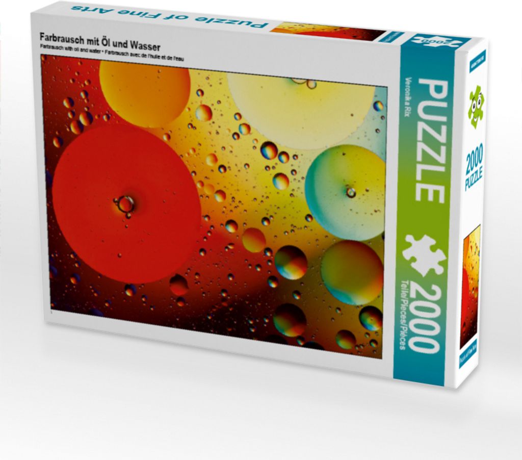 CALVENDO Puzzle Farbrausch mit Öl und Wasser 03 | 2000 Teile Lege-Größe 90x67cm Foto-Puzzle für glückliche Stunden
