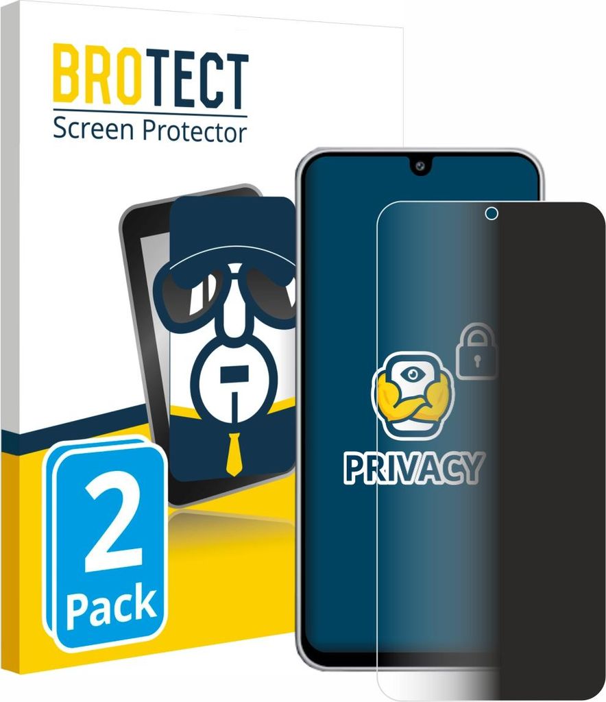 2x BROTECT Sichtschutzfolie für Samsung Galaxy M17 Anti-Spy Privacy Sichtschutz Blickschutz Folie Blaulicht-Schutz