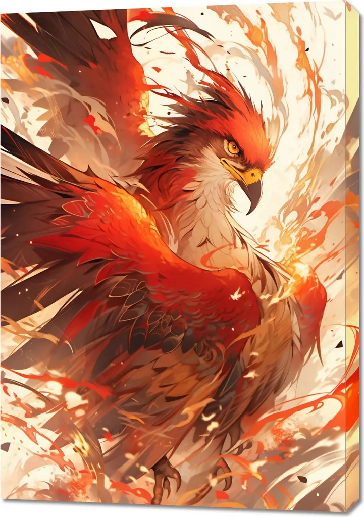 Affiche Phénix résurrection grand format 70x100 cm art mural épuré