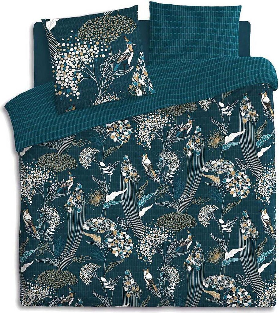 Bettwäsche "art deco pfau" baumwolle 240x220cm  - Produktbild 