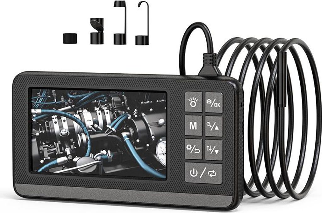 Industrielles Endoskop 1080P 4,3 Zoll HD Digitale Endoskop-Inspektionskamera IP67 Wasserdicht Einzellinse 3 Meter