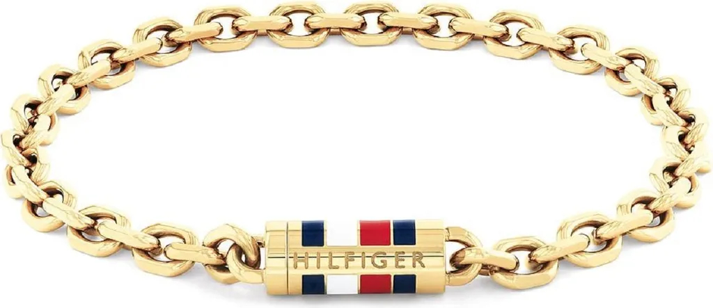 Bracelet Tommy Hilfiger Bruce Chain en Acier Doré avec Fermoir Aimanté