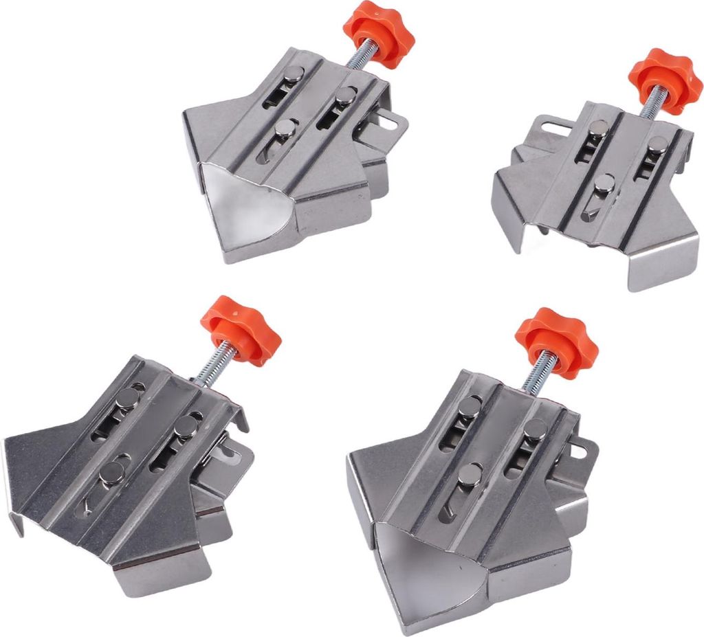 4PCS -Eckklemme Edelstahl geöffnet geschlossen einstellbar 90 Grad rechtwinkel für Holzbearbeitung
