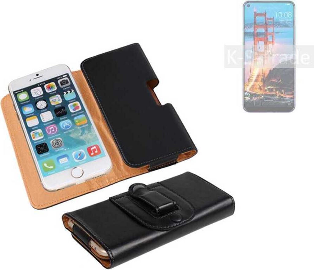 K-S-Trade Schützhülle Handyhülle kompatibel mit ZTE Blade V2020 Holster Gürtel Tasche Schutzhülle Handy-Tasche Smartphone Case Seitentasche