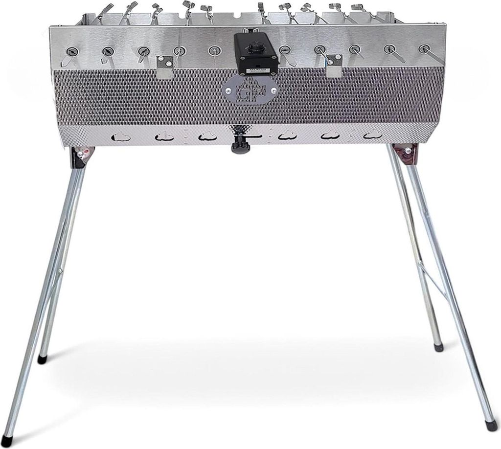 Mangal Set Taschkent 11er Drehspieß 230V Motor Spieße Produktbild 
