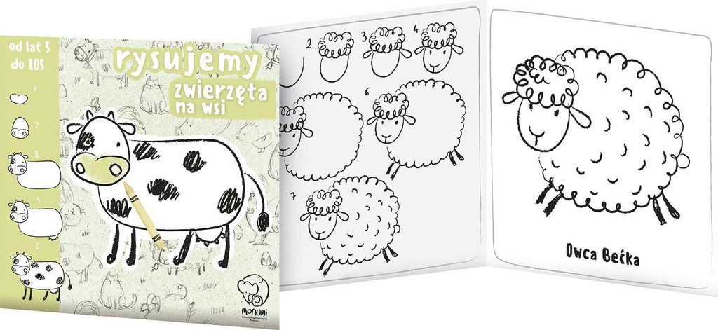 Malbuch "Wir zeichnen Tiere auf dem Land" Monumi