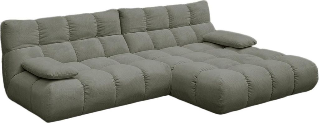 KAWOLA Sofa VIVIEN Ecksofa Feincord olivgrün Longchair rechts
