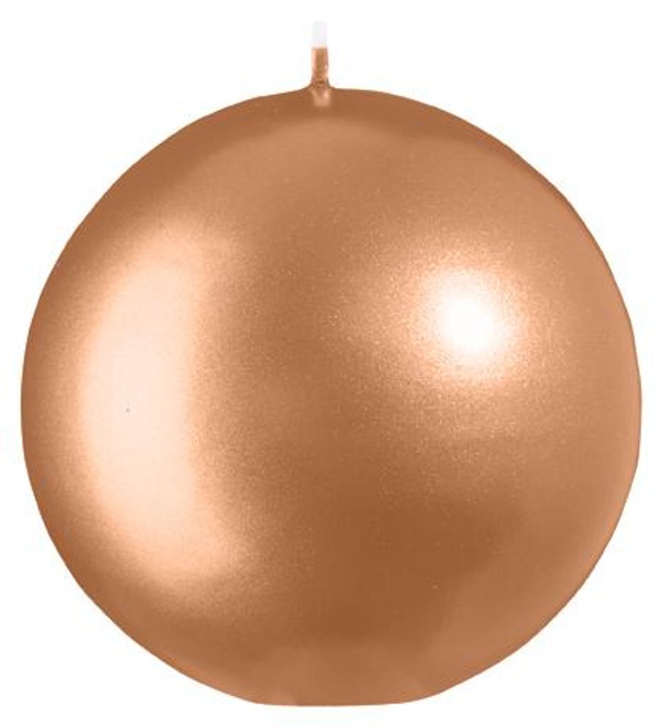 Kugelkerzen Metallic-Lack Matt Caramel Ø 10 cm, 6 Stück