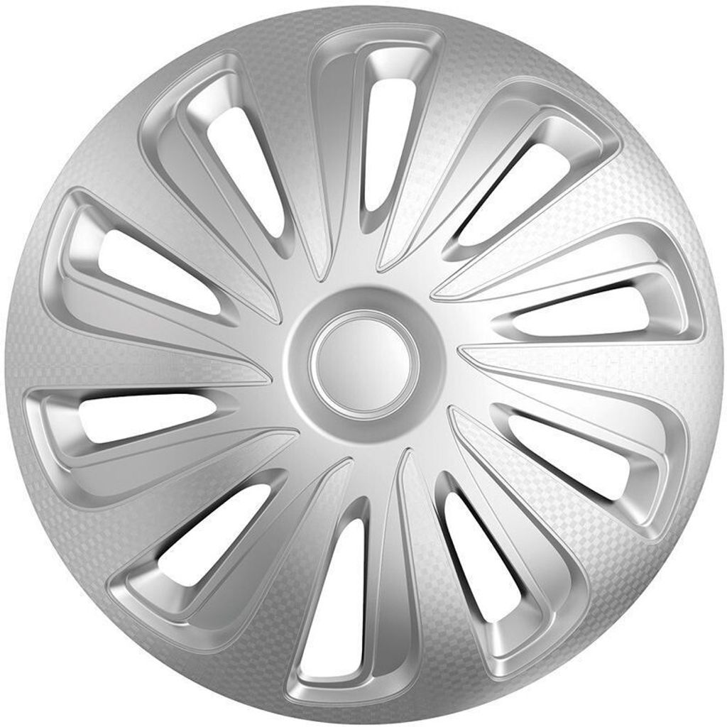13" Zoll Radkappen Silber/Carbon Radzierblenden Radblenden 13 CALIBER CARBON ARGO
