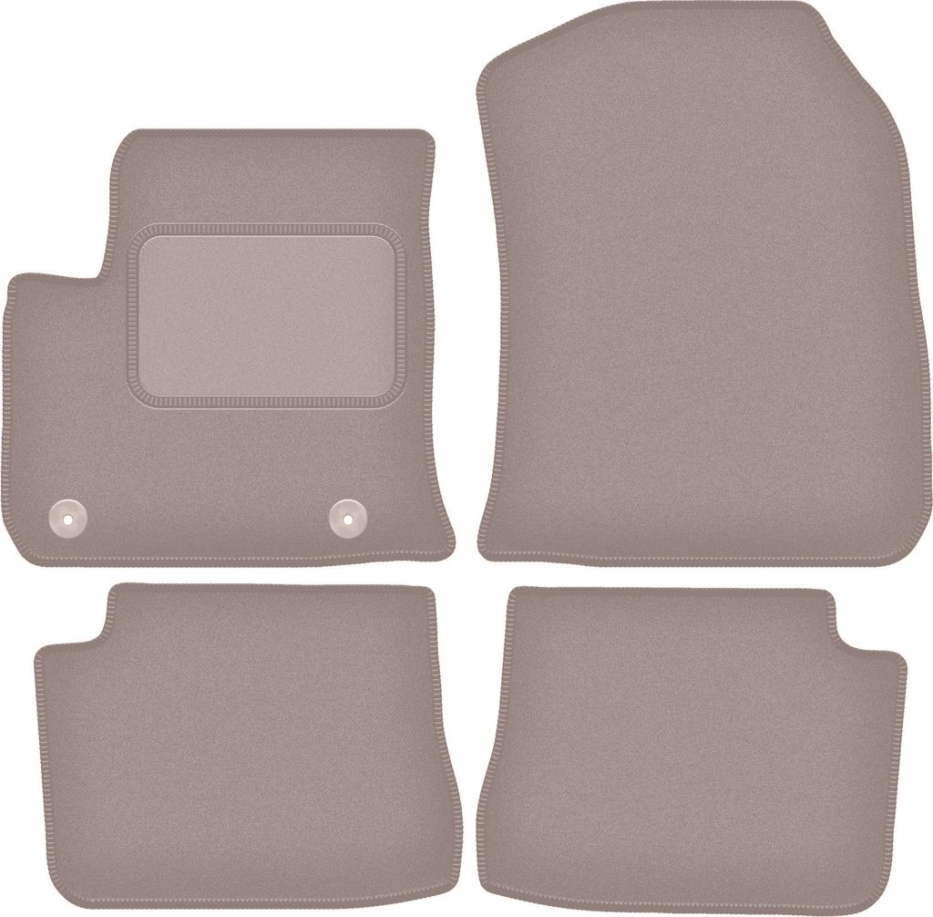 Velours-Autoteppiche für: Seat E-Mii Hatchback (2019-) Beige