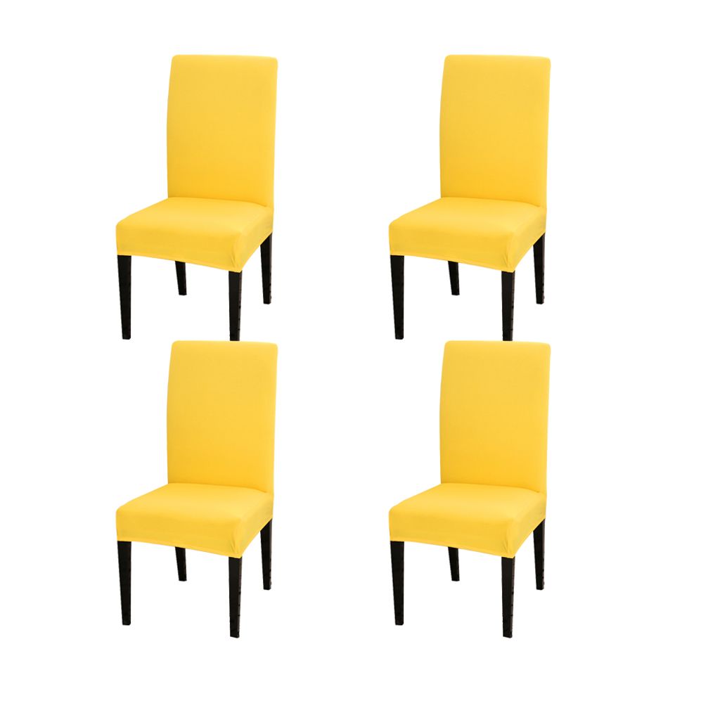 4er Set Stretch Einfarbig Stuhlhusse, Moderne Elastische Produktbild 