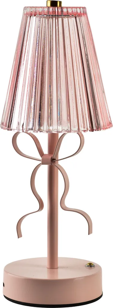 Lampe de table LED rose Pinky compacte, déco design métal pour studio
