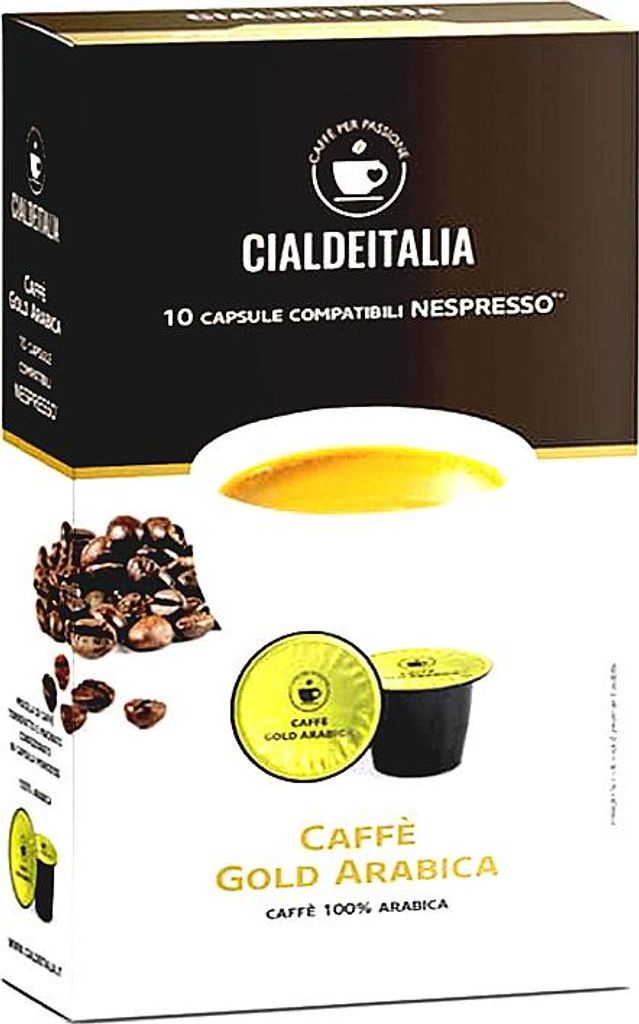 Cialdeitalia - Caffè Gold Arabica Kaffeekapseln kompatibel mit Nespresso - 100 Prozent Arabica - aromatisch und mild - 120 Kapseln