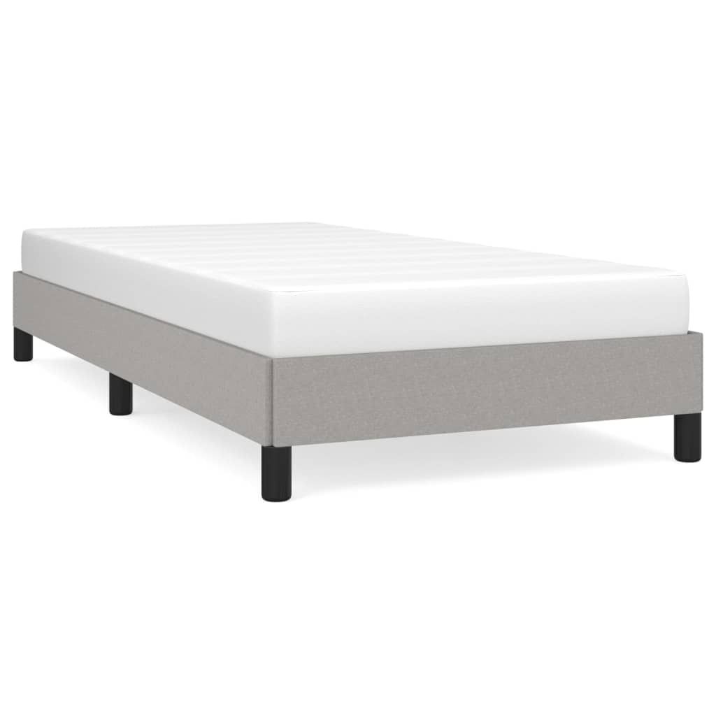 vidaXL Cadre de lit sans matelas gris clair 100x200 cm Image du produit 