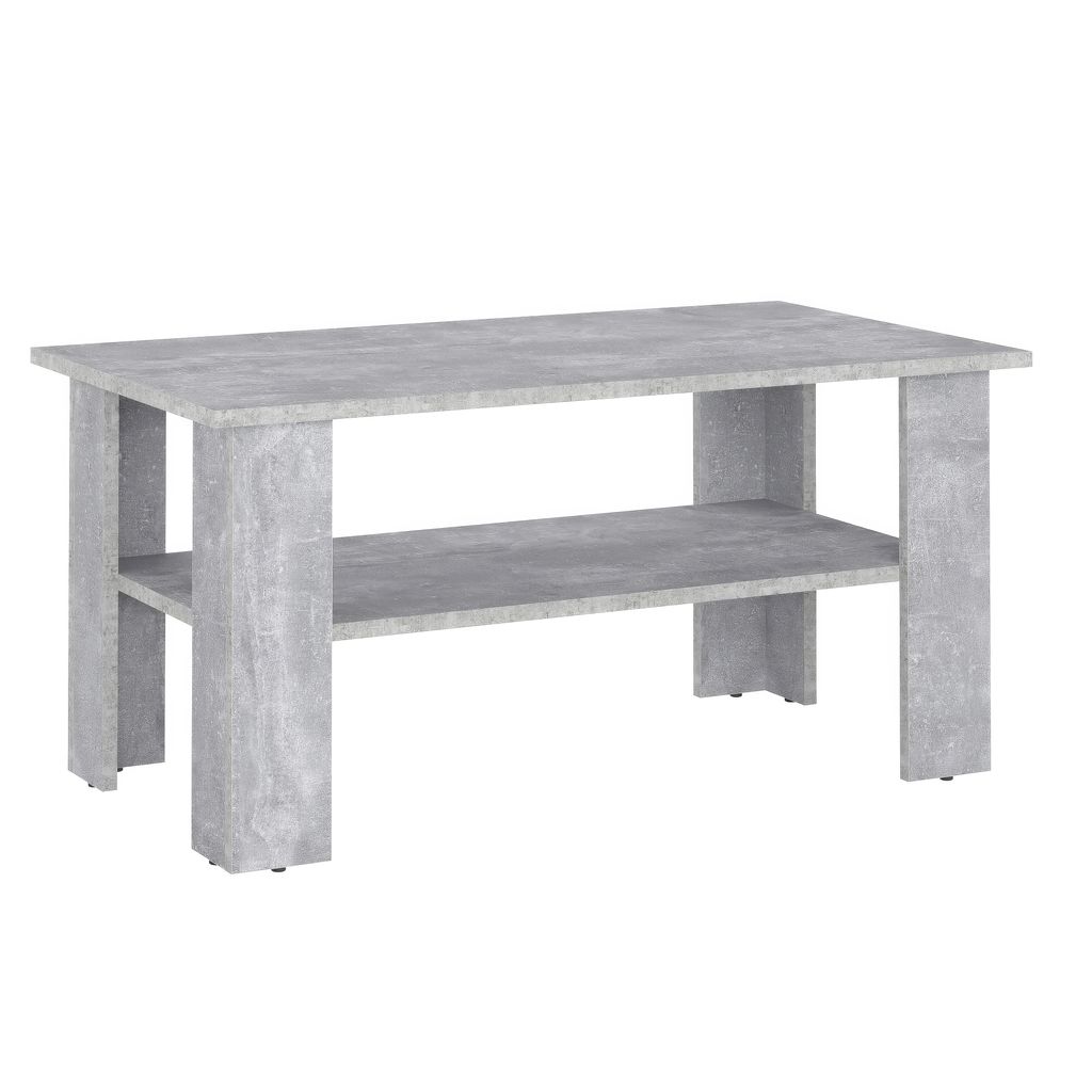 KOMTO Couchtisch Vienna Wohnzimmertisch Modern Couchtisch Holz Tisch Wohnzimmer Coffee Table Beistelltisch Sofatisch Kaffeetisch 90x50x43 cm Beton