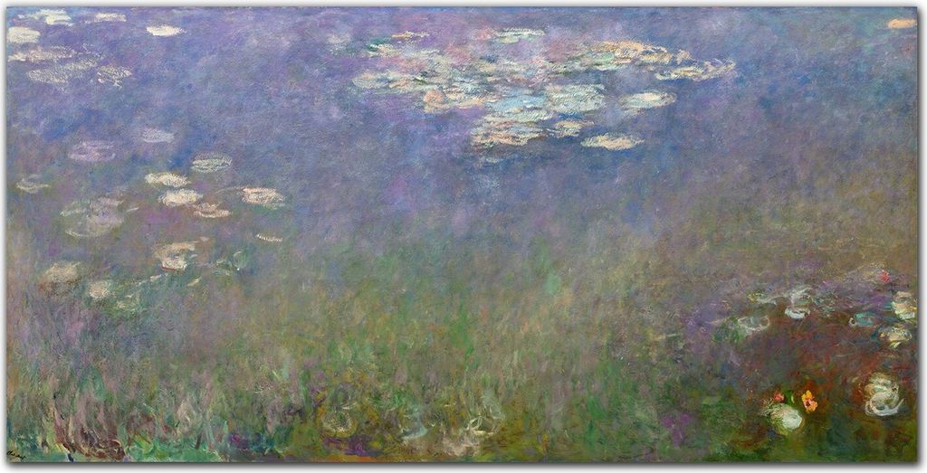 Coloray Bild aus Leinwand 100x50 Leinwand Dekoration - Monet Wasserlilien