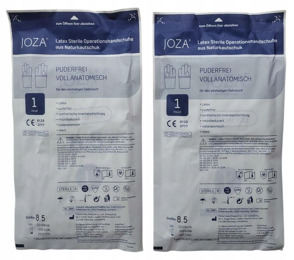 Einweghandschuhe Joza Latex weiß Größe 8.5 1 Stück für Produktbild 