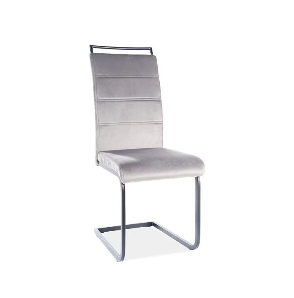 Chaise de salle à manger rembourrée TALITA 3 noir et gris élégante