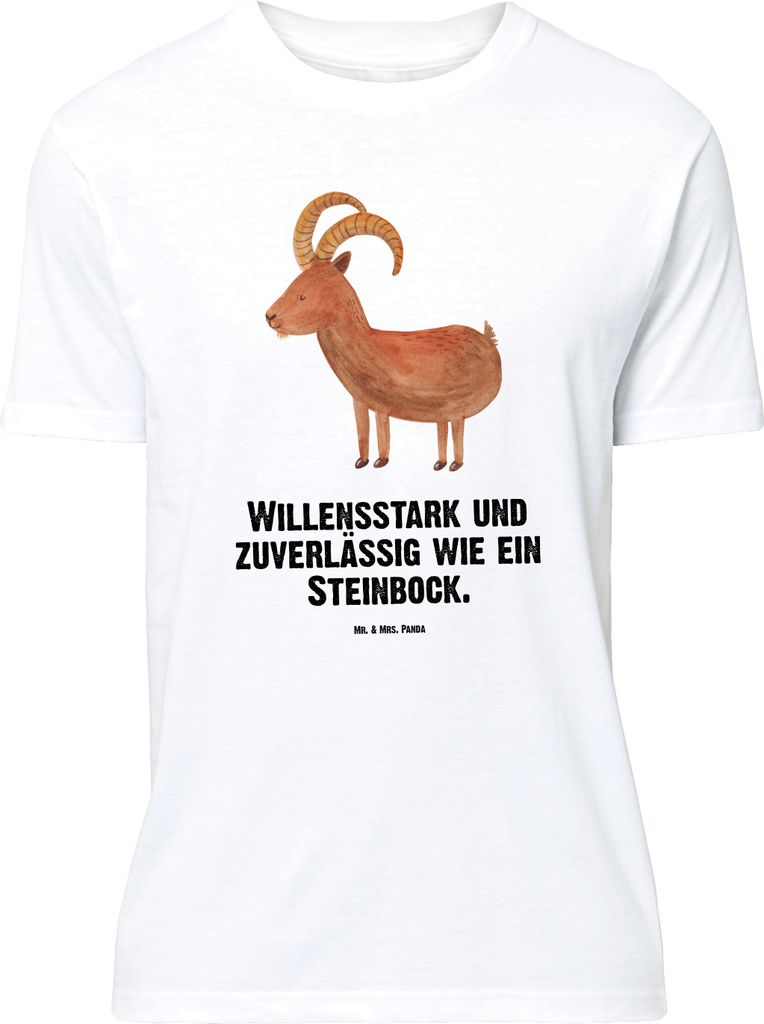 Mr. & Mrs. Panda Größe XL T-Shirt Sternzeichen Steinbock - Weiß - Geschenk, Bock, Geburtstag Dezember, Tshirt, Shirt, Steinböcke, Ziege, mit Sp...