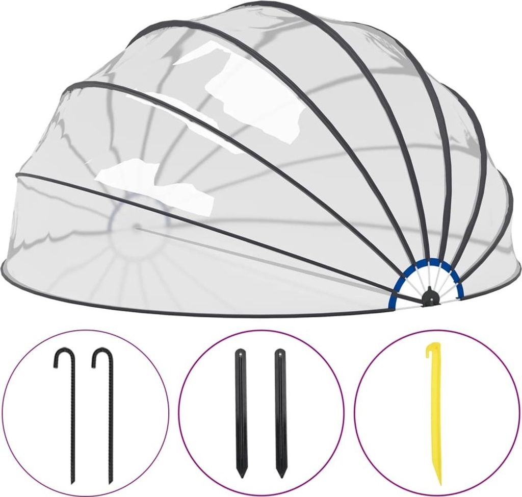 vidaXL Pool-Kuppel 559x275 cm