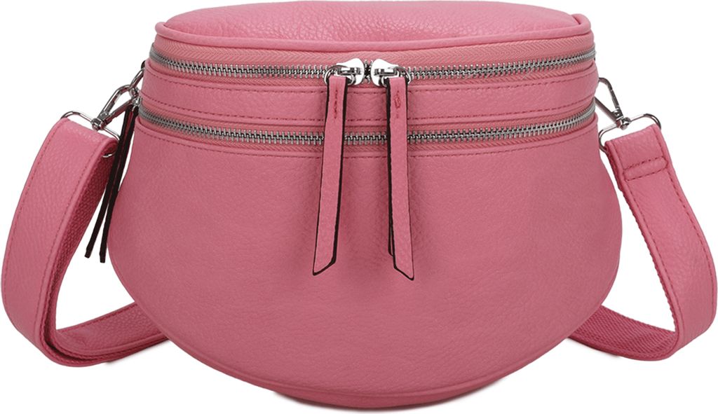 Bauchtasche (GSL-305) Klein Umhängetasche Klein Kunstleder Italy-Design PINK
